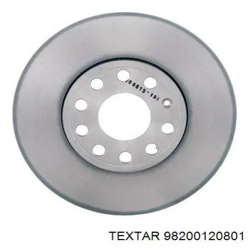 98200120801 Textar диск гальмівний передній