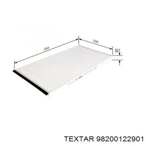 Диск гальмівний передній Textar 98200122901