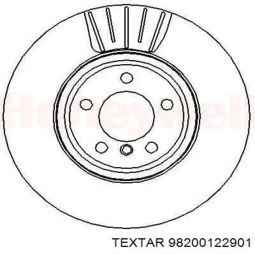 Диск переднього гальма Textar 98200122901 ціна, від 62.43 USD