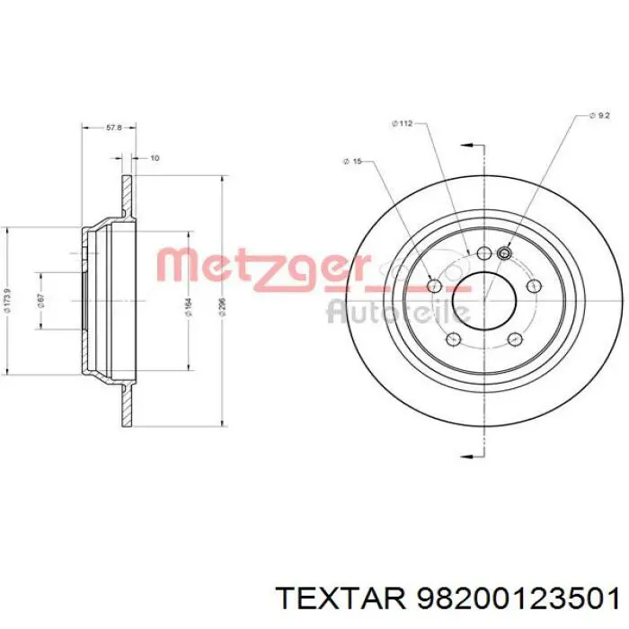 98200123501 Textar Дискові гальма