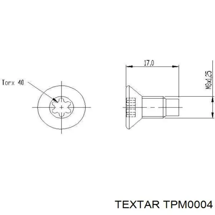 Купити TPM0004 Textar Болт гальмівного диска