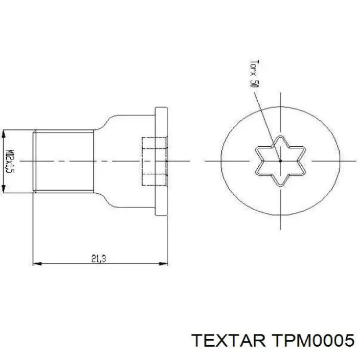Болт / гайка кріплення TPM0005 TEXTAR
