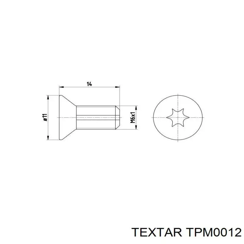 Купити TPM0012 Textar Болт гальмівного диска