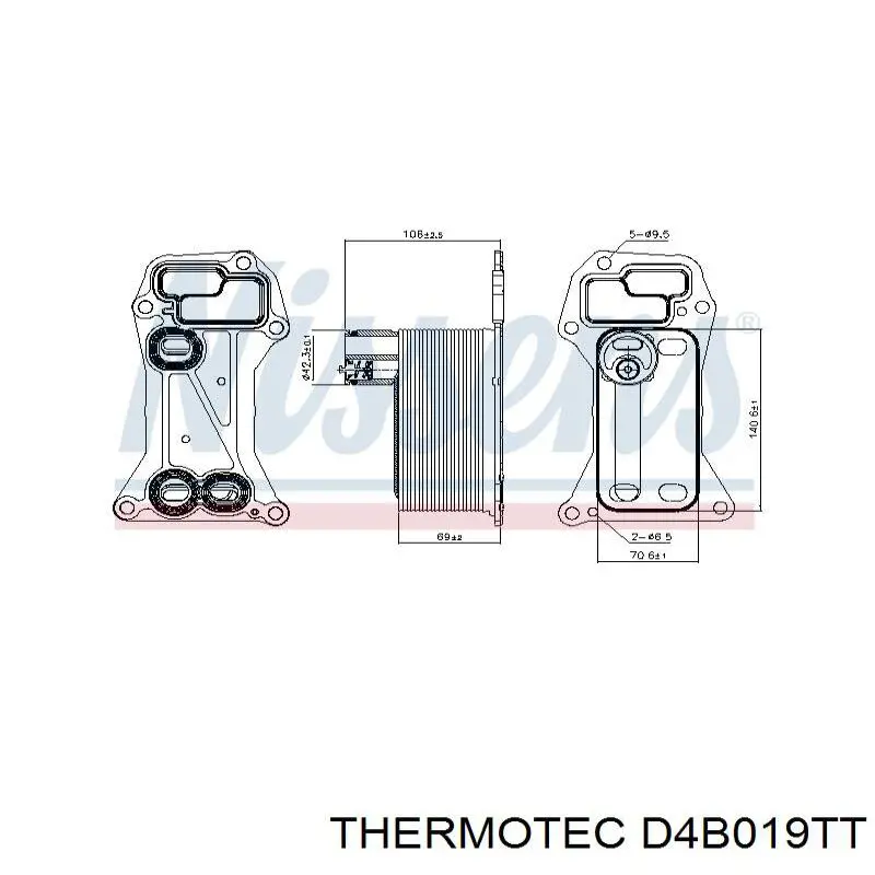 Купити D4B019TT Thermotec Прокладка радіатора масляного