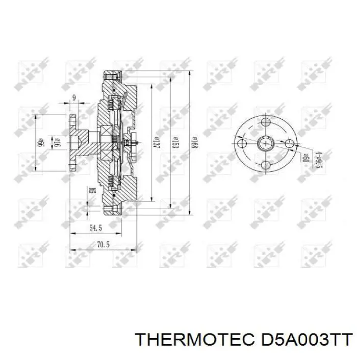 Купити D5A003TT Thermotec Муфта вязкостная системи охолодження