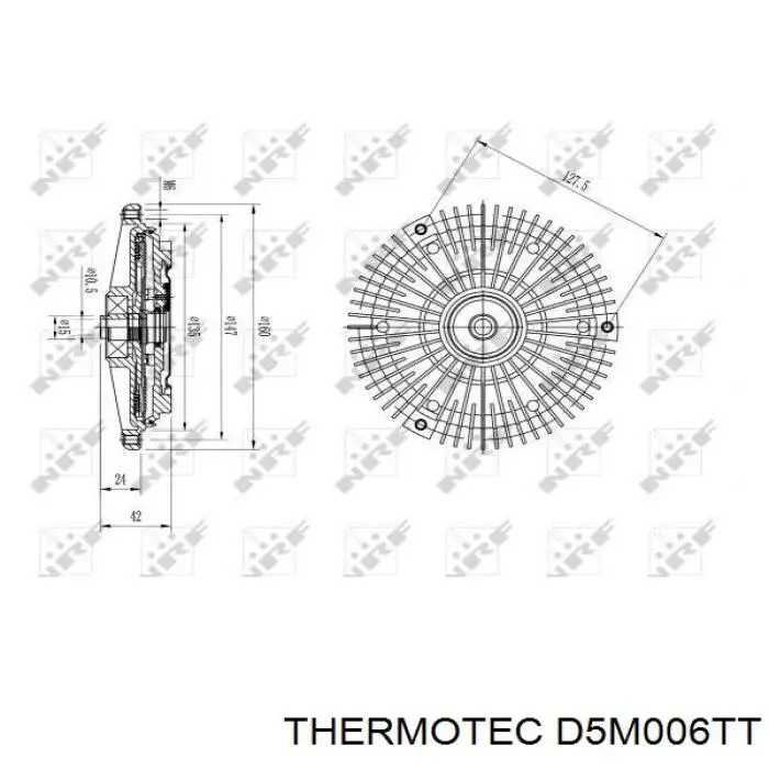 Купити D5M006TT Thermotec Муфта вязкостная системи охолодження