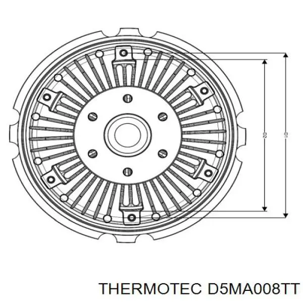 Вискомуфта вентилятора D5MA008TT Thermotec