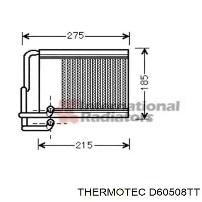 Радіатор пічки D60508TT Thermotec