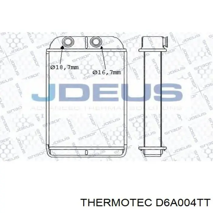 D6A004TT Thermotec Радіатор опалювача салону