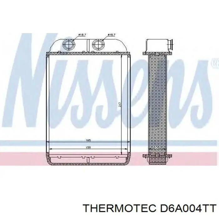 Радіатор пічки D6A004TT Thermotec