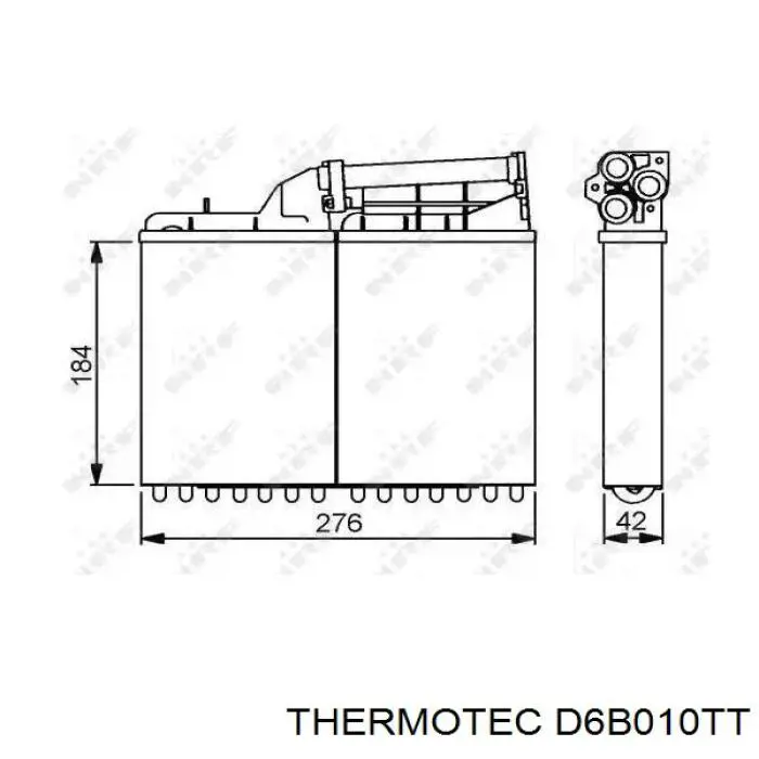 Радіатор пічки (обігрівача) D6B010TT Thermotec