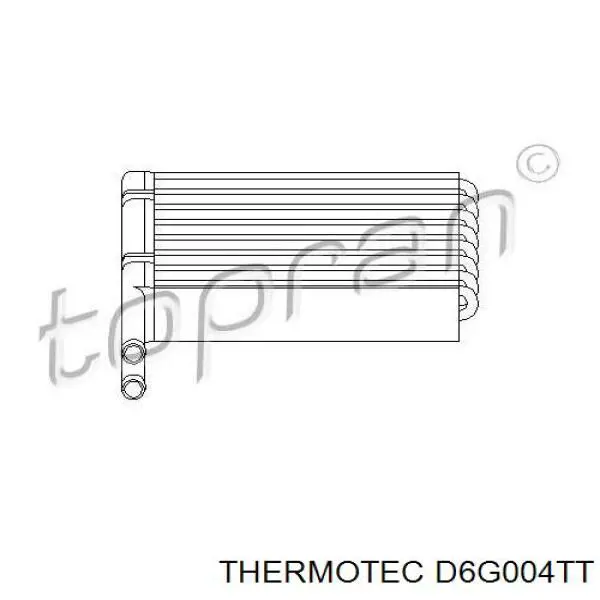 D6G004TT Thermotec радіатор пічки (обігрівача)