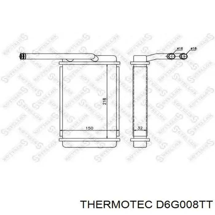 D6G008TT Thermotec радіатор пічки (обігрівача)