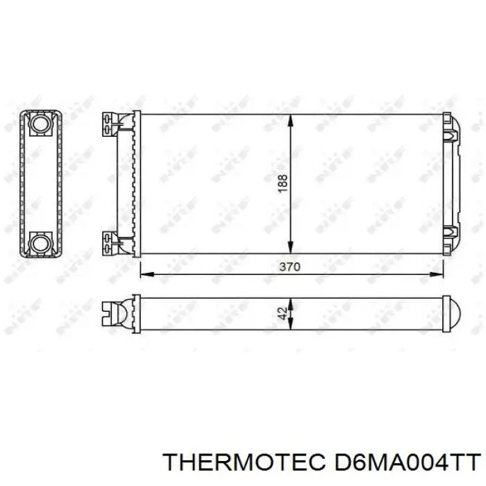 Радіатор пічки D6MA004TT Thermotec