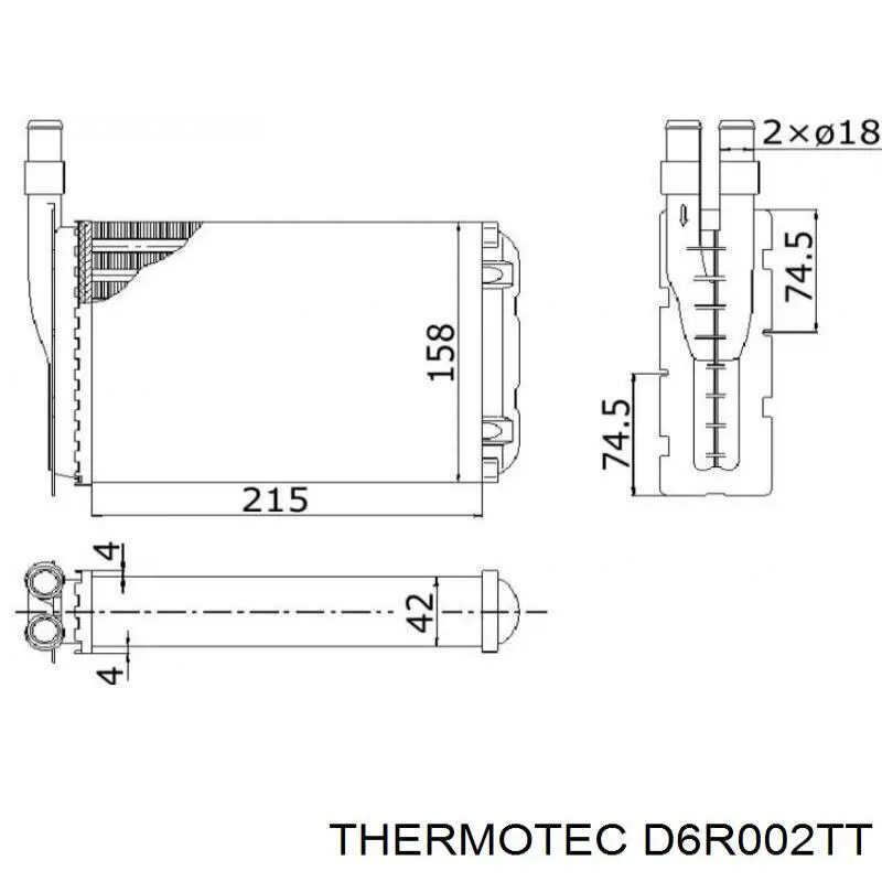 Купити D6R002TT Thermotec Теплообмінник