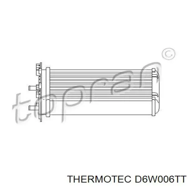 Купити D6W006TT Thermotec Радіатор пічки (обігрівача), задній