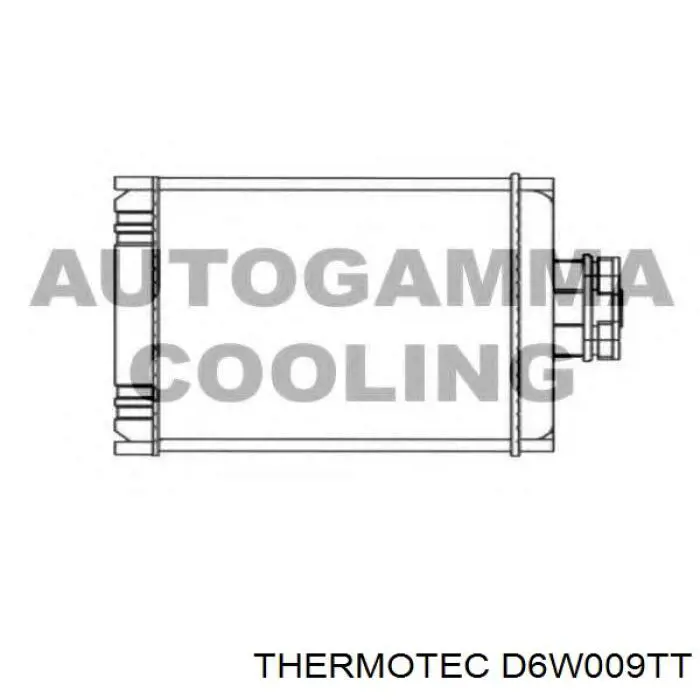 Радіатор пічки (обігрівача) Thermotec D6W009TT ціна, від 21.68 USD