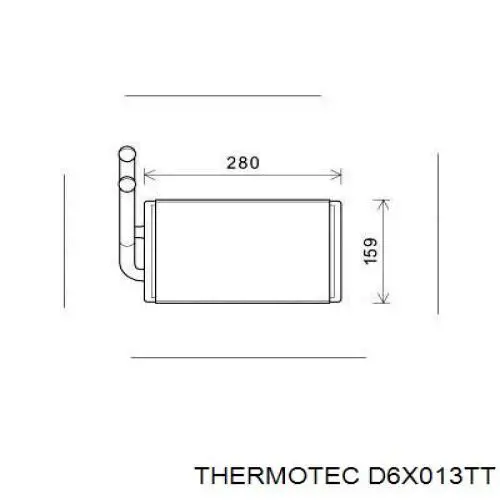 D6X013TT Thermotec радіатор пічки (обігрівача)