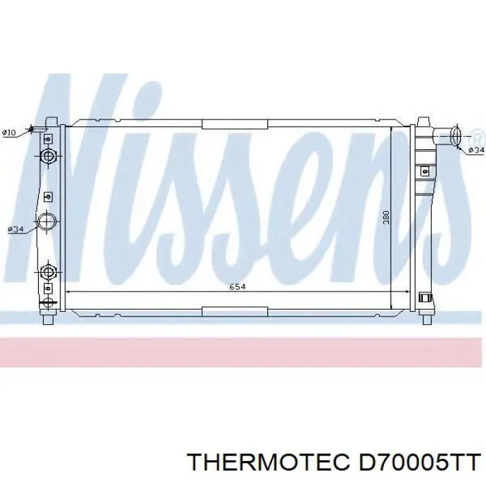 Радіатор основний Thermotec D70005TT ціна, від 52.79 USD
