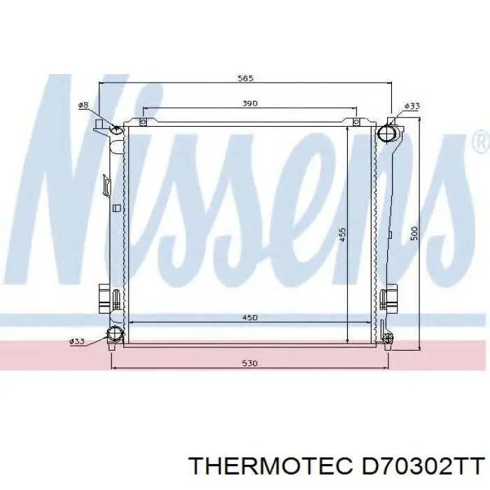 Купити D70302TT Thermotec Радіатор двигуна