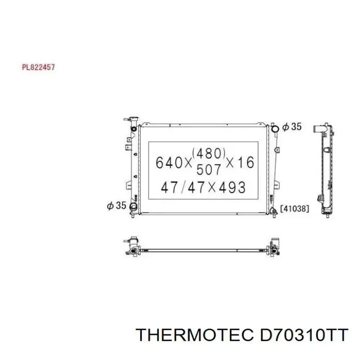 Радіатор основний Thermotec D70310TT ціна, від 131.90 USD
