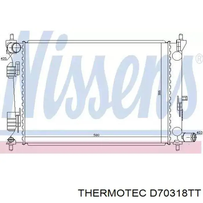 Радіатор основний Tempest TP1566756 ціна, від 67.06 USD