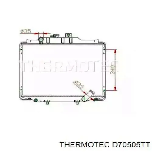 Радіатор охолодження двигуна D70505TT Thermotec