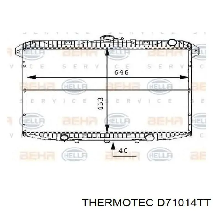 Купити D71014TT Thermotec Радіатор двигуна
