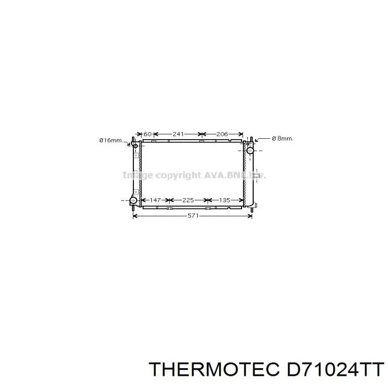 Купити D71024TT Thermotec Радіатор двигуна