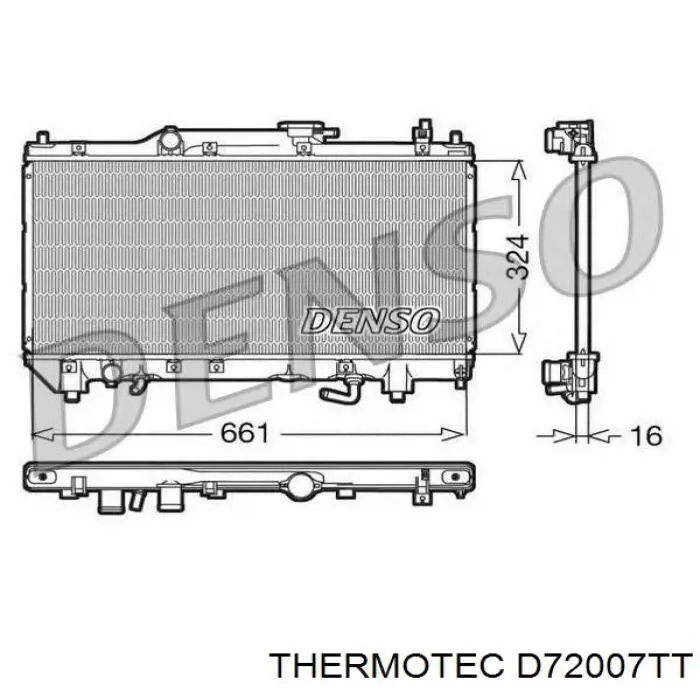 Радіатор основний Thermotec D72007TT ціна, від 71.84 USD