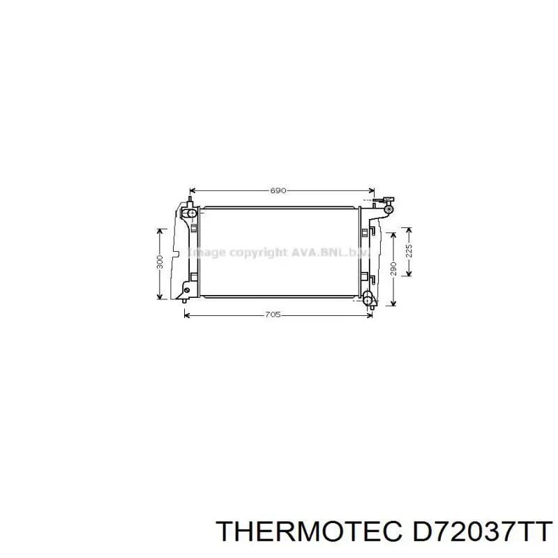 D72037TT Thermotec радіатор охолодження двигуна