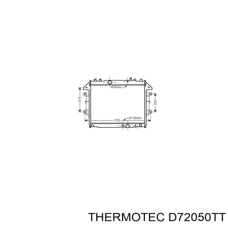 Радіатор основний Thermotec D72050TT ціна, від 128.95 USD