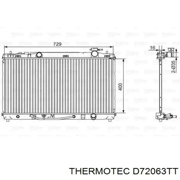 Купити D72063TT Thermotec Радіатор двигуна