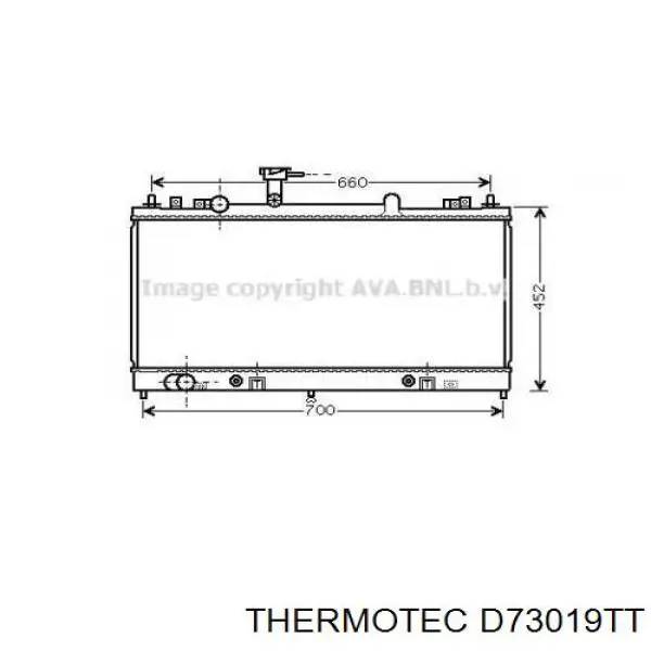 Купити D73019TT Thermotec Радіатор двигуна