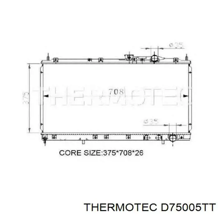 Радіатор охолодження Thermotec D75005TT
