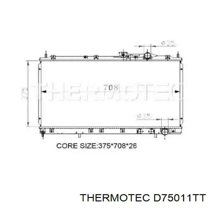 Радіатор основний Thermotec D75011TT ціна, від 86.59 USD