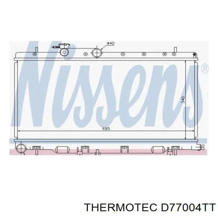 Радіатор основний Thermotec D77004TT ціна, від 101.27 USD