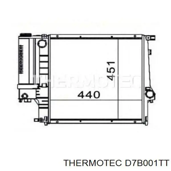 D7B001TT Thermotec Радіатор охолодження двигуна