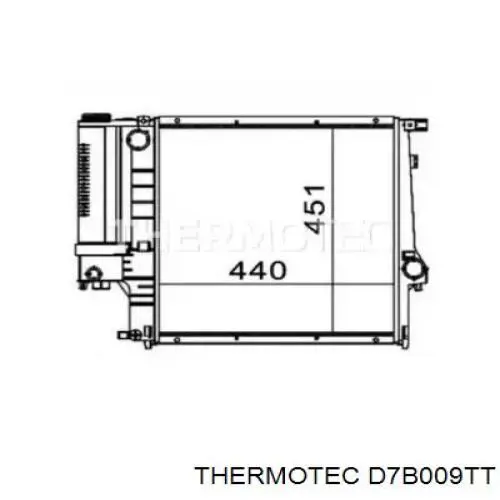 Радіатор охолодження Thermotec D7B009TT
