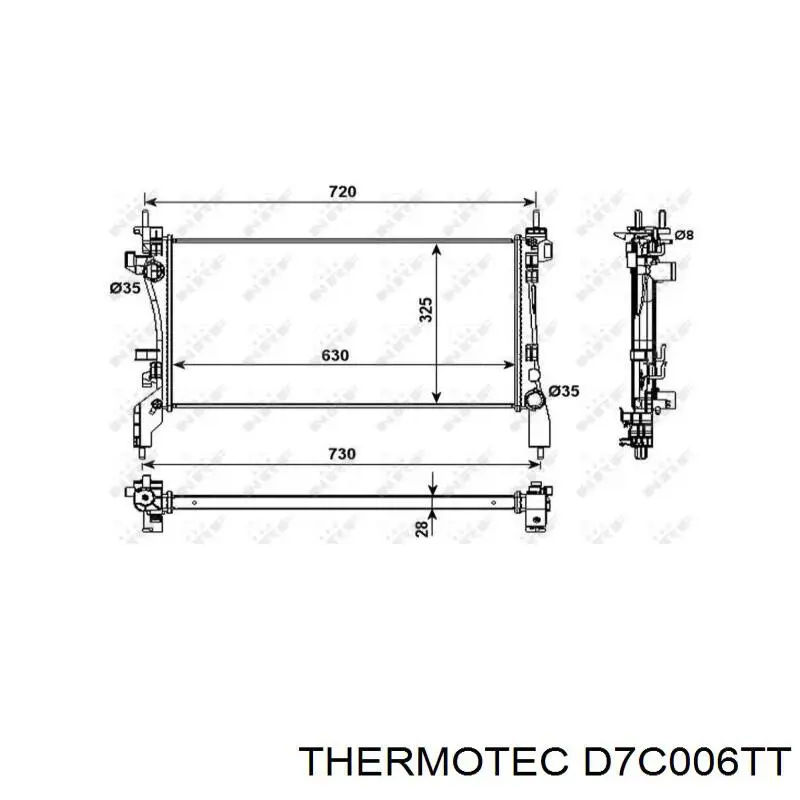 Радіатор основний Thermotec D7C006TT ціна, від 50.68 USD