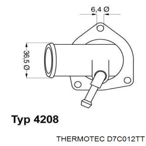 D7C012TT Thermotec радіатор охолодження двигуна