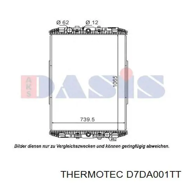 Радіатор основний Thermotec D7DA001TT ціна, від 337.32 USD