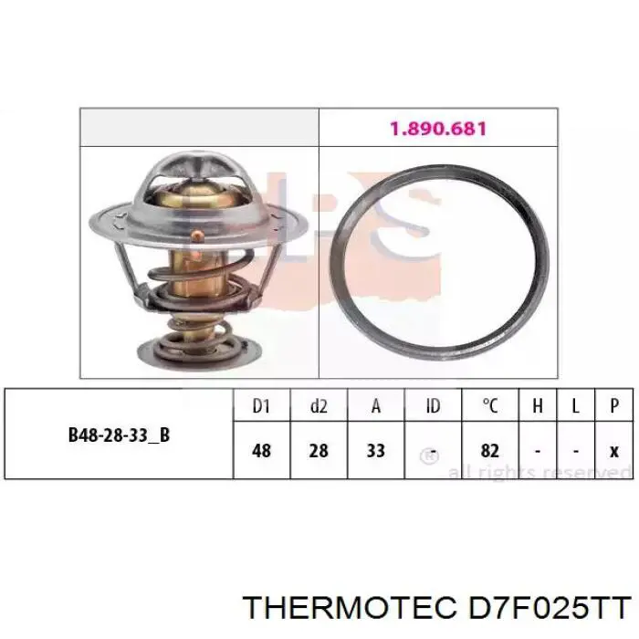 Купити D7F025TT Thermotec Радіатор двигуна