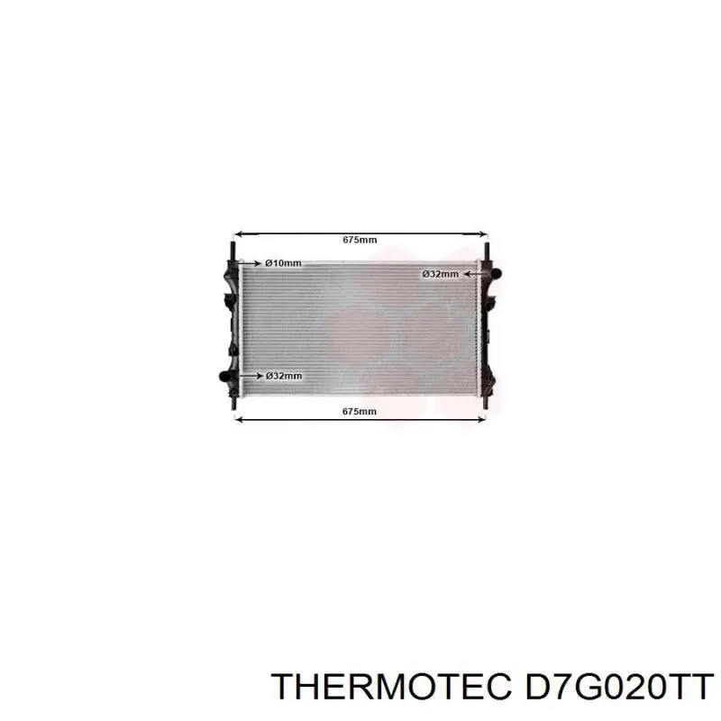 Купити D7G020TT Thermotec Радіатор двигуна