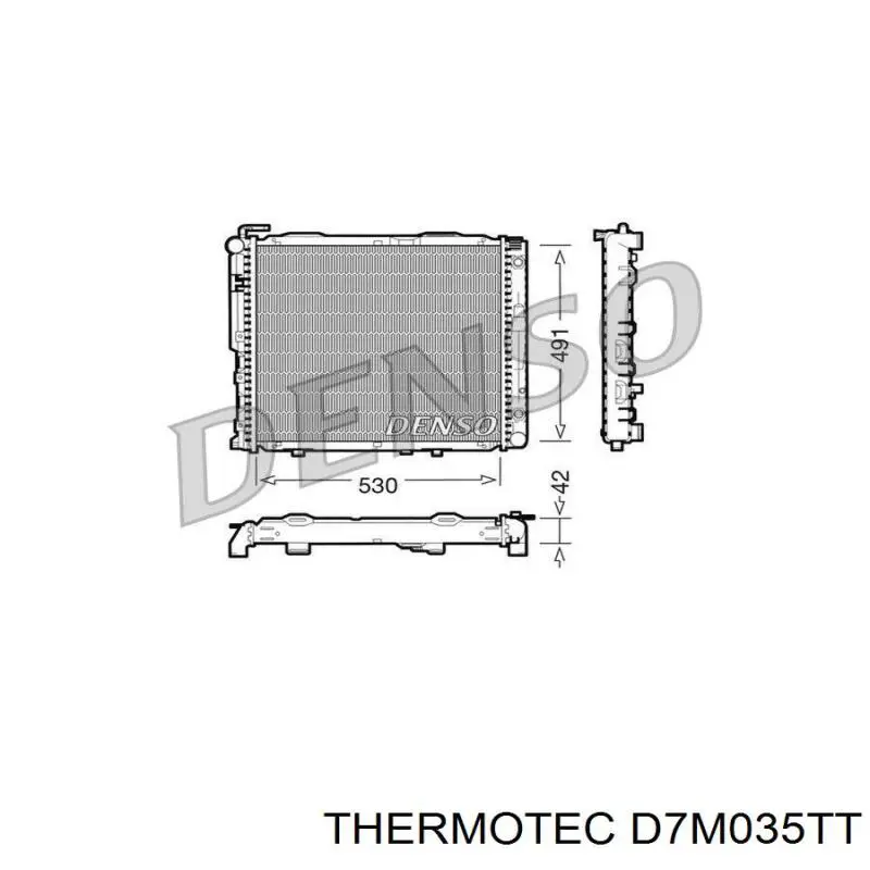 D7M035TT Thermotec радіатор охолодження двигуна