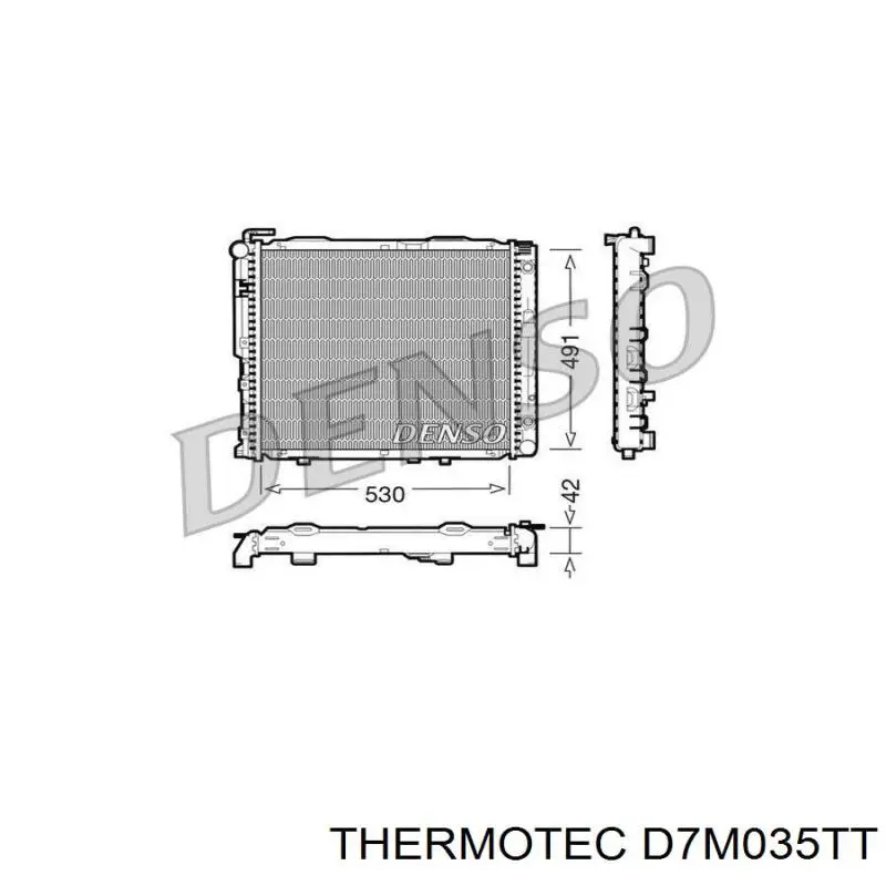 Радіатор охолодження двигуна D7M035TT Thermotec