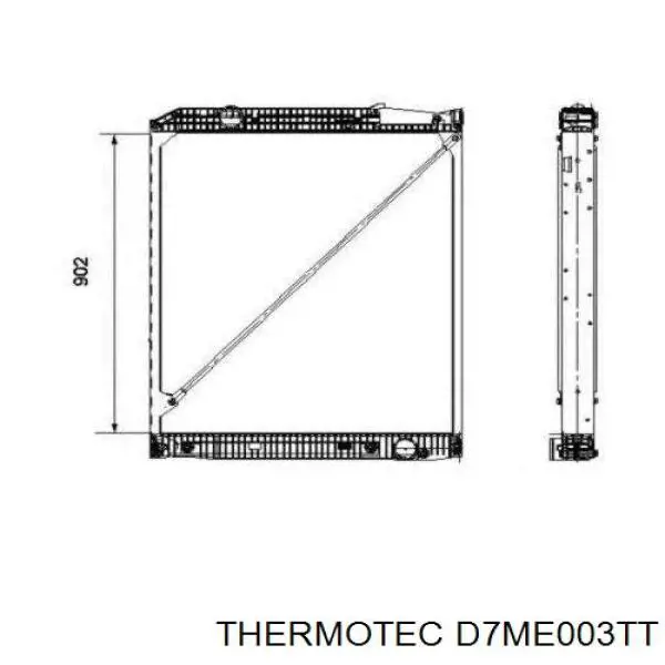 Радіатор основний Thermotec D7ME003TT ціна, від 381.17 USD