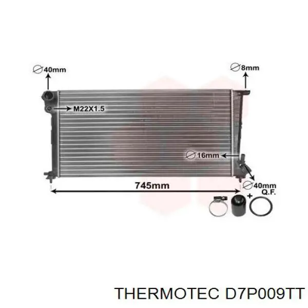 Радіатор охолодження Thermotec D7P009TT