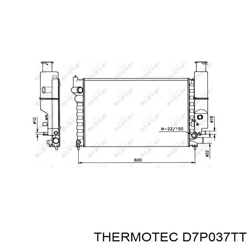 Радіатор охолодження Thermotec D7P037TT