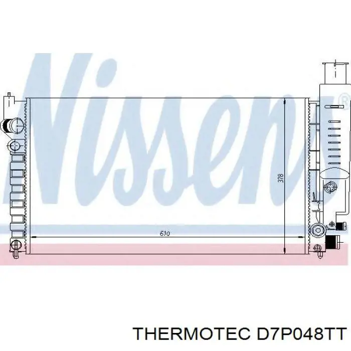 Купити D7P048TT Thermotec Радіатор двигуна